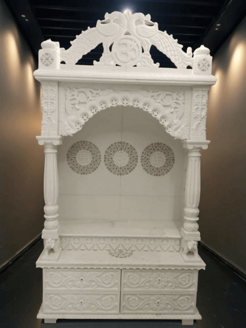 Contemporary Home Temple Design - Modern Jain Prayer Space