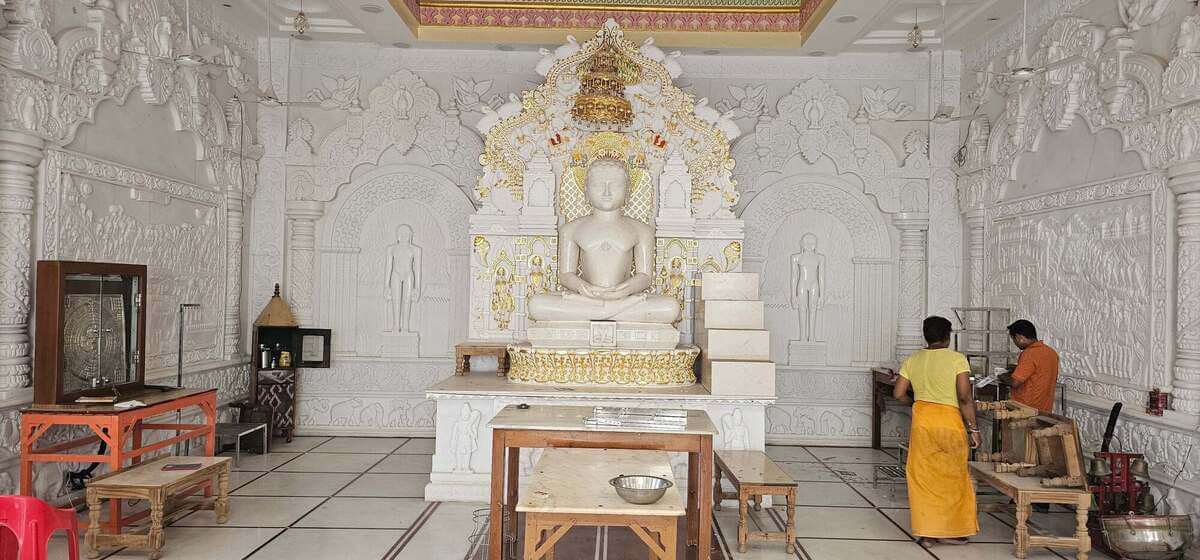 Marble Moorti Temple Panipat - Digamber Jain Mandir with Tirthankar Bhagwan Marble Idols